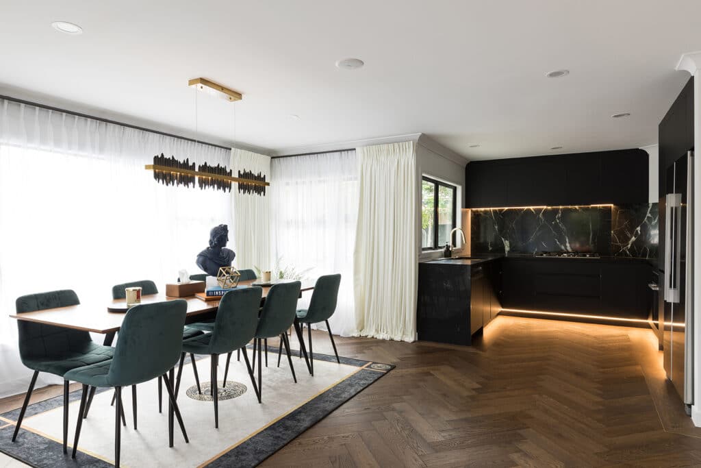 herringbone floor residential