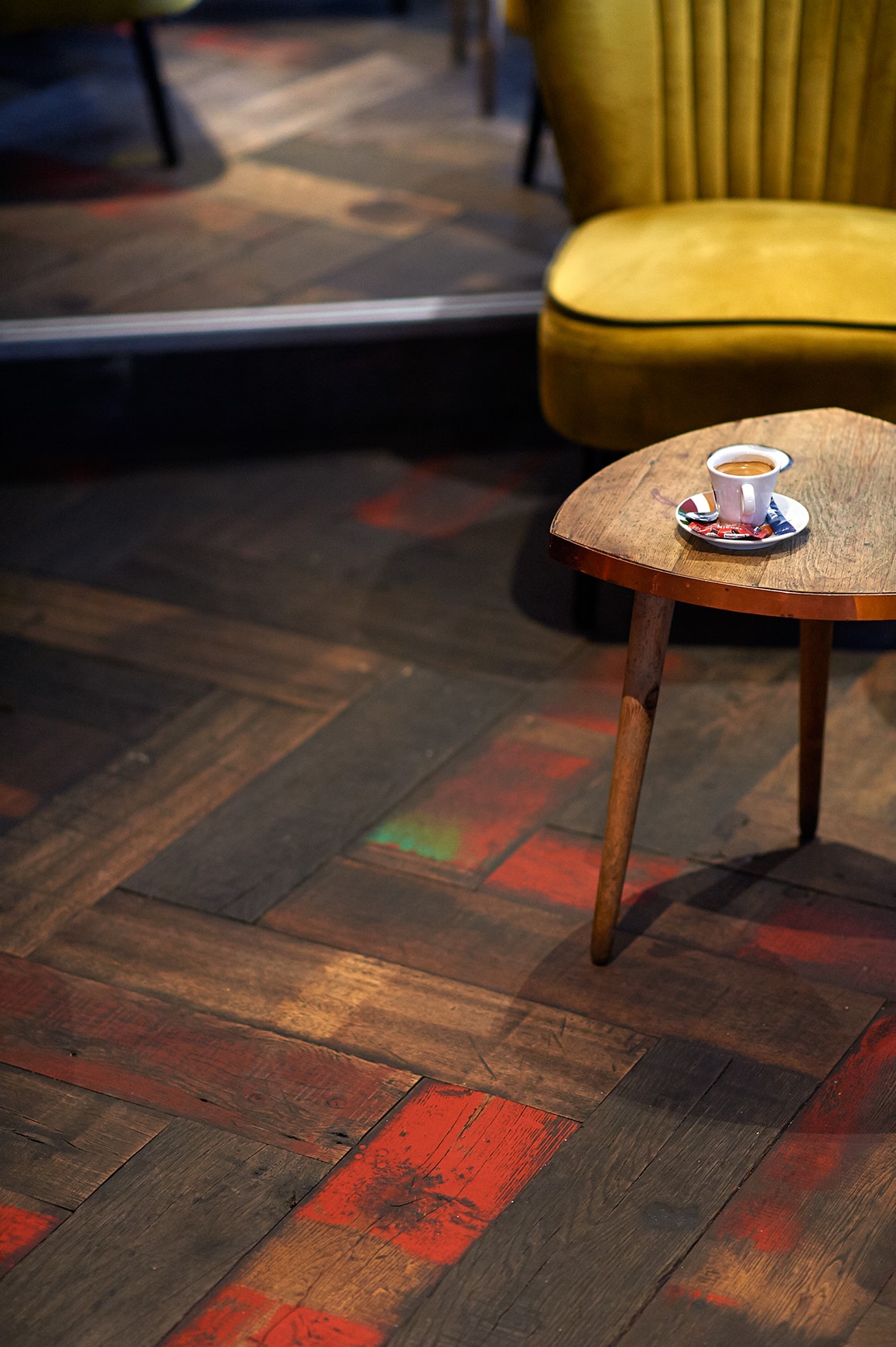 Wagon Back Herringbone Reclaimed French Oak Flooring