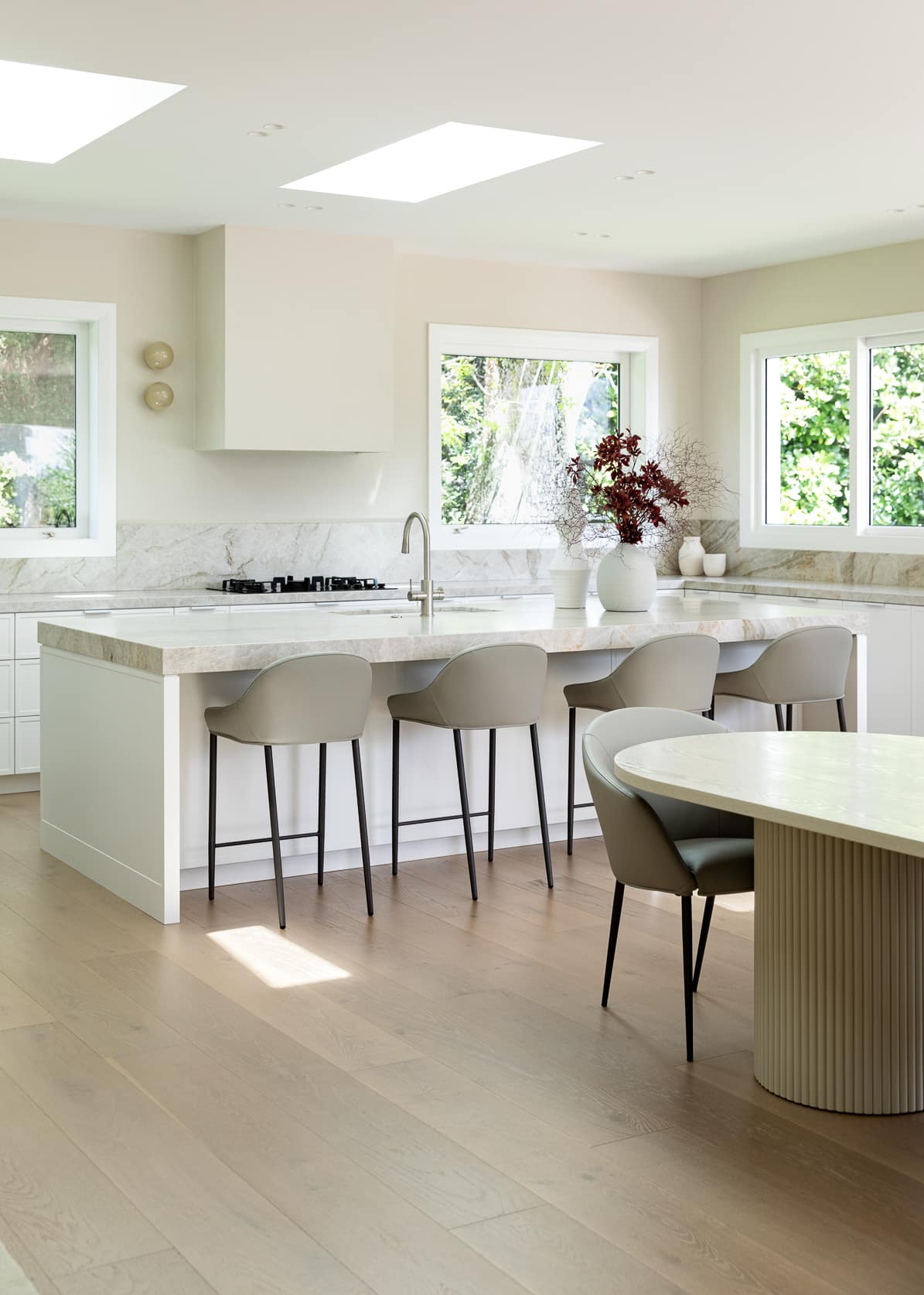 Chateau French Oak Wood Floor French OAk calming open kitchen Space