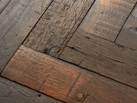 herringbone reclaimed wagon crop