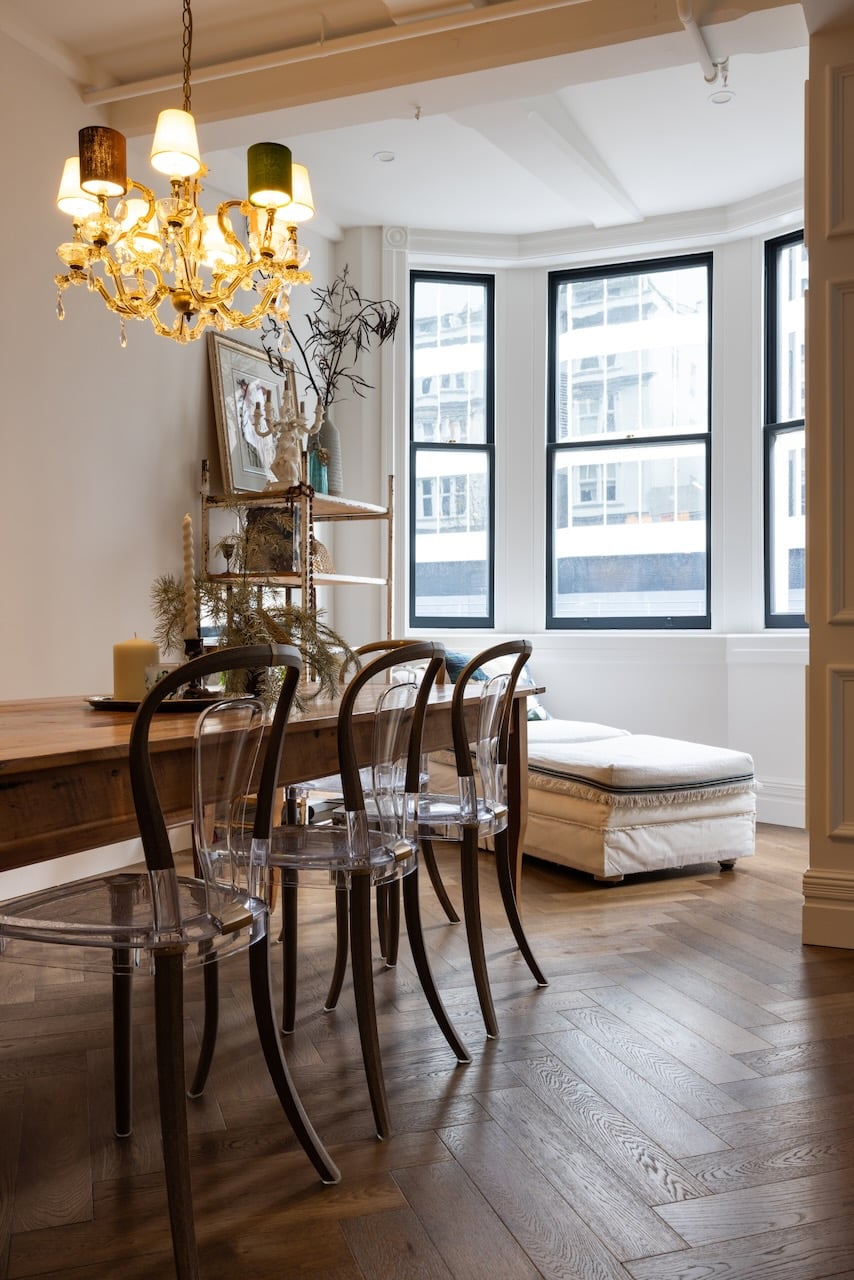 Whisky Sour Herringbone Oak Wood Floor - 9 Natural dark herringbone wood flooring pattern