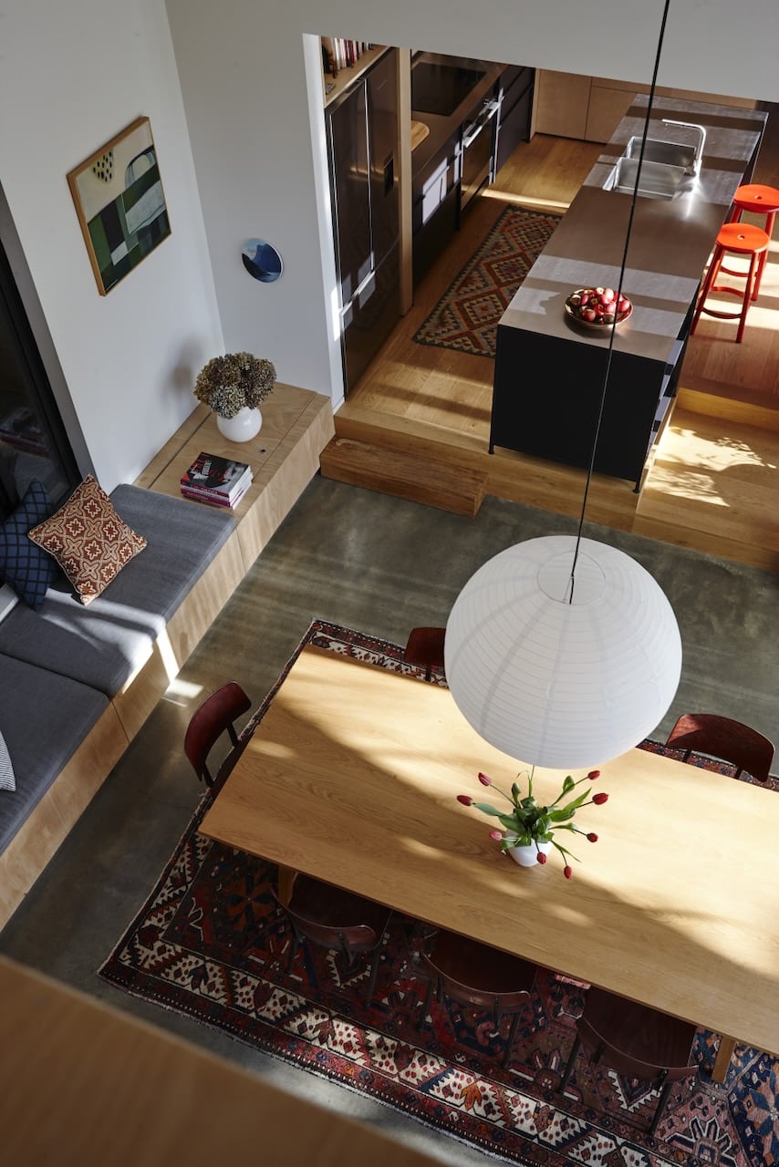 natural wood floor in modern architecture