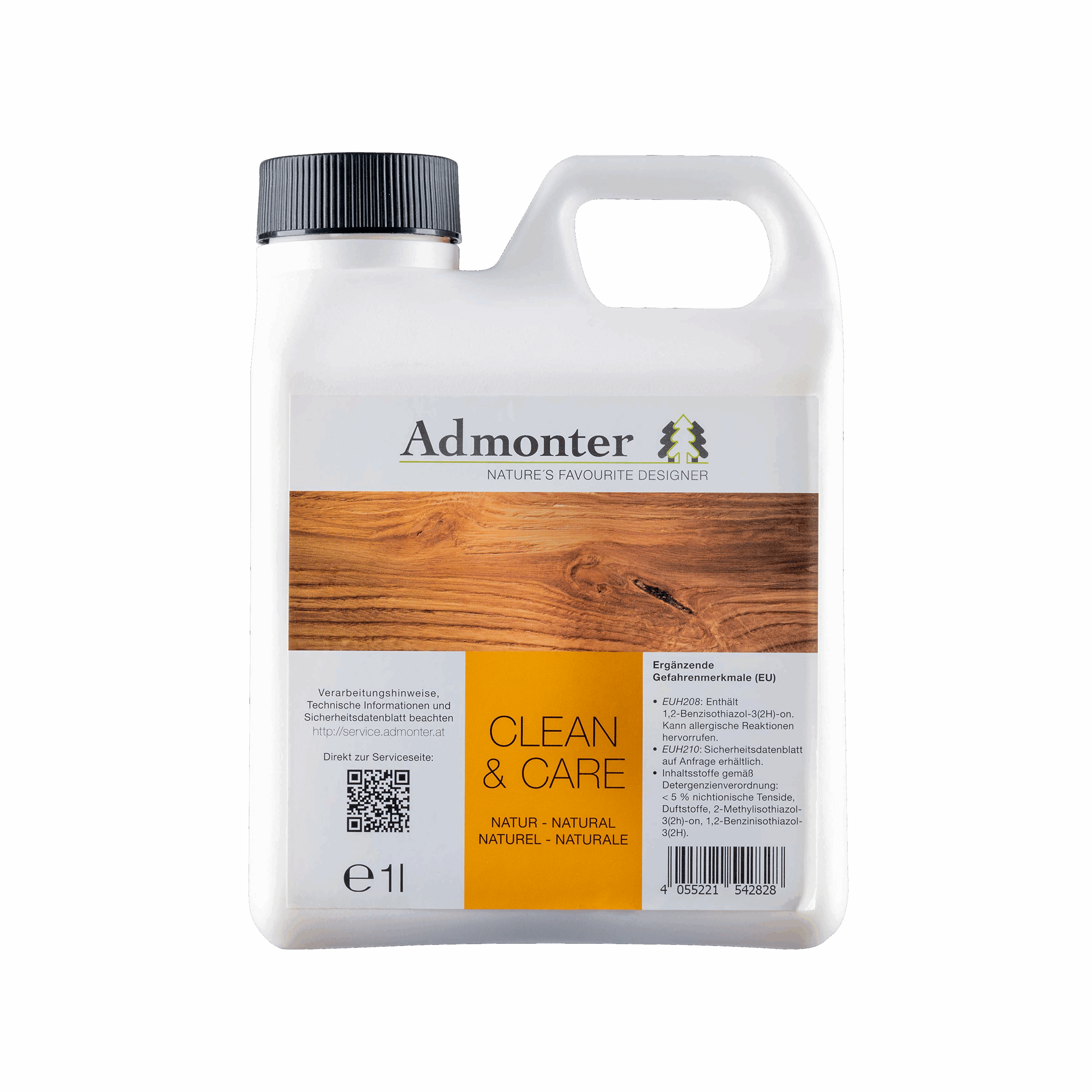 Admonter Clean and Clear Floor Soap Concentrate Suitable for Oiled and Lacquered Wood Floors